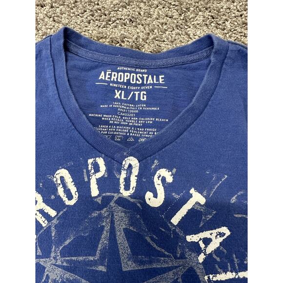 Y2K Aeropostale Affliction Style Wings V Neck T-Shirt Adult XL Cyber Goth - Picture 3 of 9